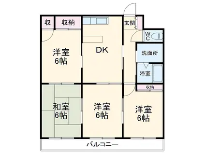 モア・ライフ芝(4DK/3階)の間取り写真