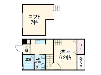 マーベラス柴田(1K/2階)の間取り写真