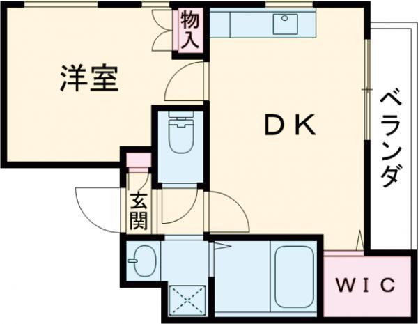 ソレイユ(1DK/2階)の間取り写真