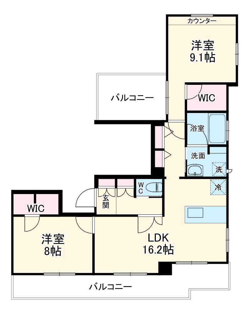 SIGNATURE07(2LDK/3階)の間取り写真