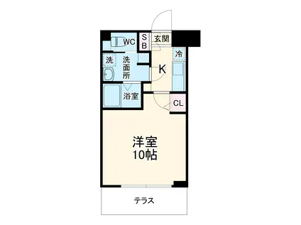 COZY山下通(1K/1階)の間取り写真