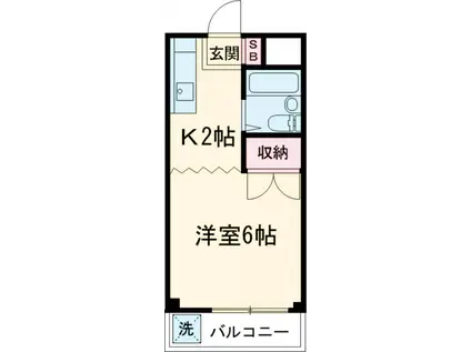 ノムラフラット(ワンルーム/2階)の間取り写真