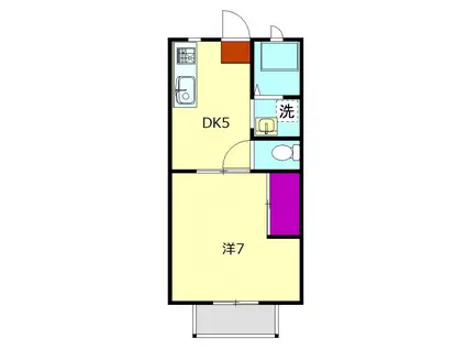 ガーデンハイツ(1DK/1階)の間取り写真