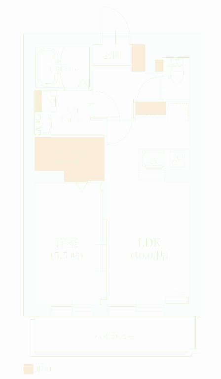 サジテリアス(1LDK/3階)の間取り写真
