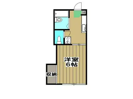 コスモ桂(1K/1階)の間取り写真