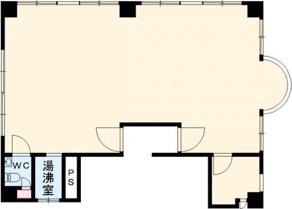 グリーンビル1(ワンルーム/4階)の間取り写真