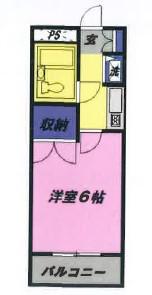 キリマンジャロハウス(1K/3階)の間取り写真