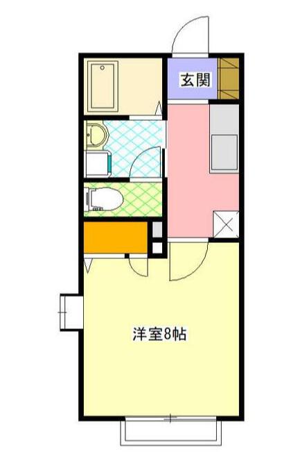 コーポ北澤3(1K/1階)の間取り写真