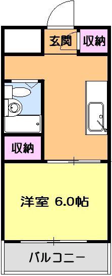 FOREST FUJISATOCHO(1DK/4階)の間取り写真