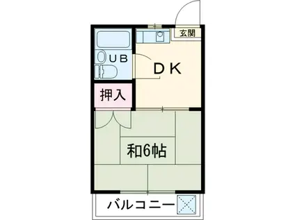 竹内コーポ(1K/2階)の間取り写真
