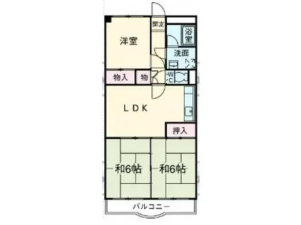 鬼頭ハイツ(3LDK/2階)の間取り写真