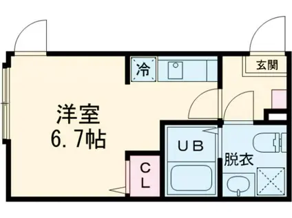 クリエ ボヌール(ワンルーム/2階)の間取り写真