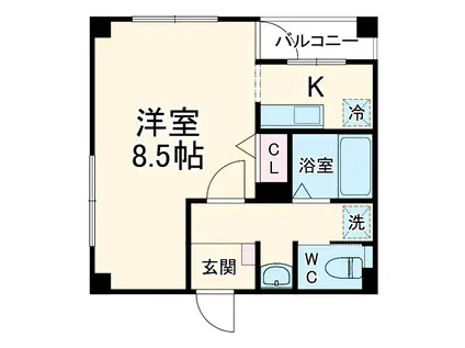 ルーエ下坂(1K/3階)の間取り写真