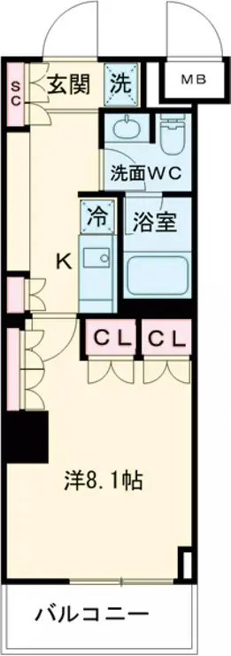 ザ・パークハビオ高円寺 5階階 間取り