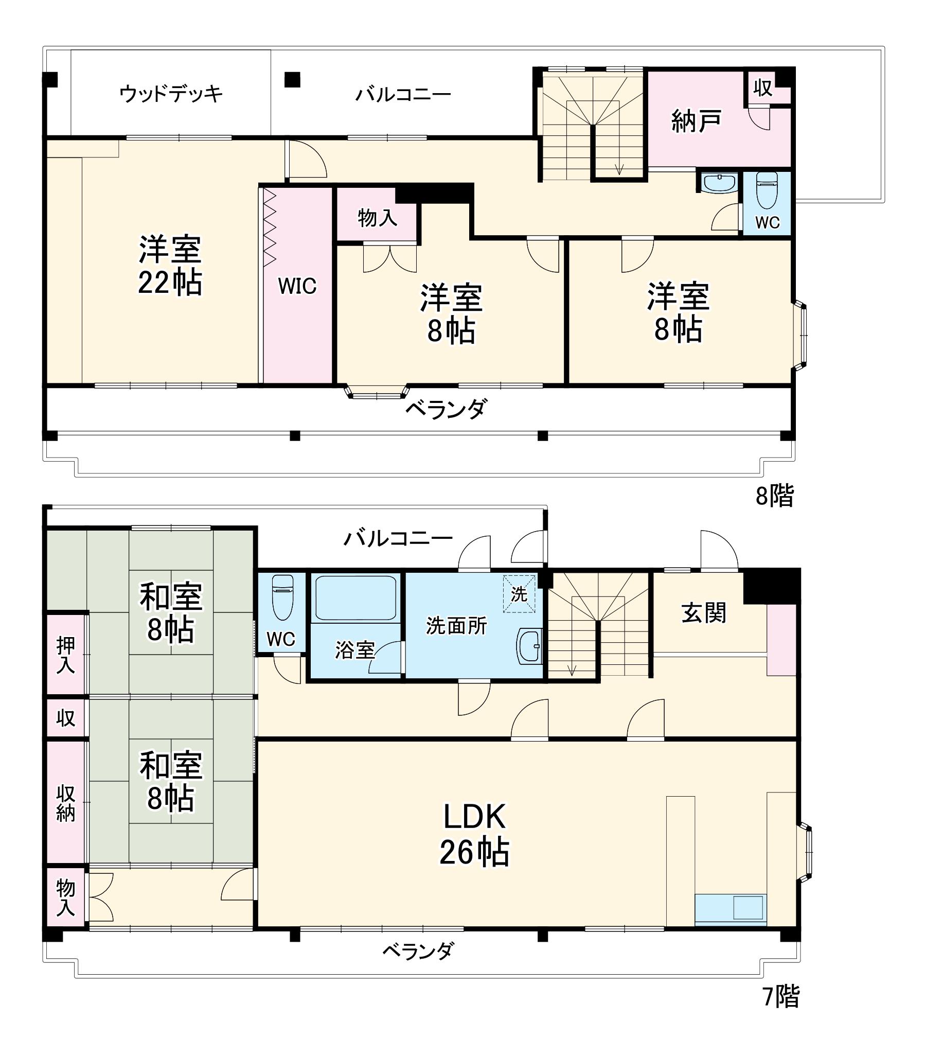 サンシャイン鳥居松(5SLDK/3階)の間取り写真