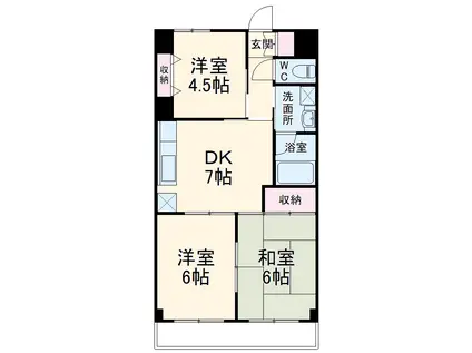 グランメールオクウラ(3DK/7階)の間取り写真