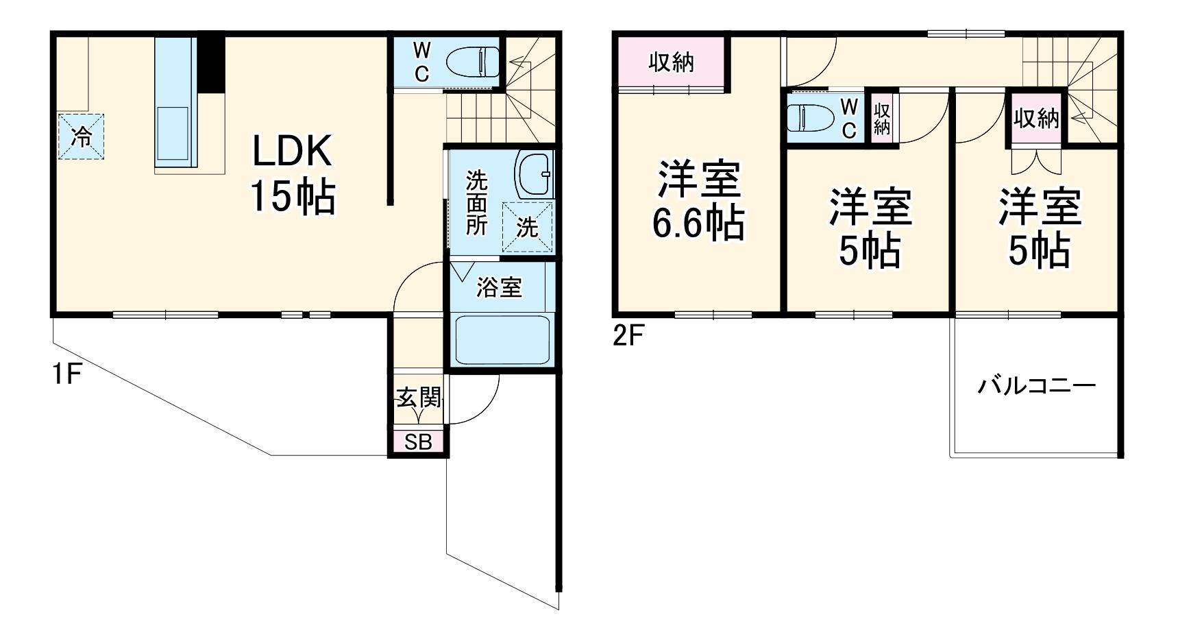 SUN MAISON ZEN EW(3LDK/1階)の間取り写真