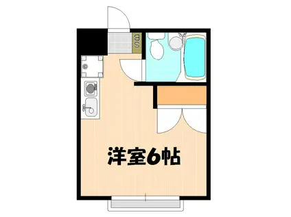 ハイツ田喜野井(ワンルーム/2階)の間取り写真