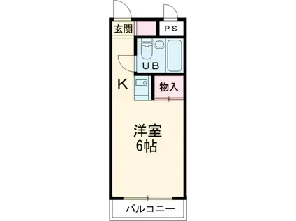 スカイコート世田谷上馬(ワンルーム/2階)の間取り写真