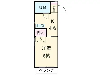 小澤マンション(1K/4階)の間取り写真