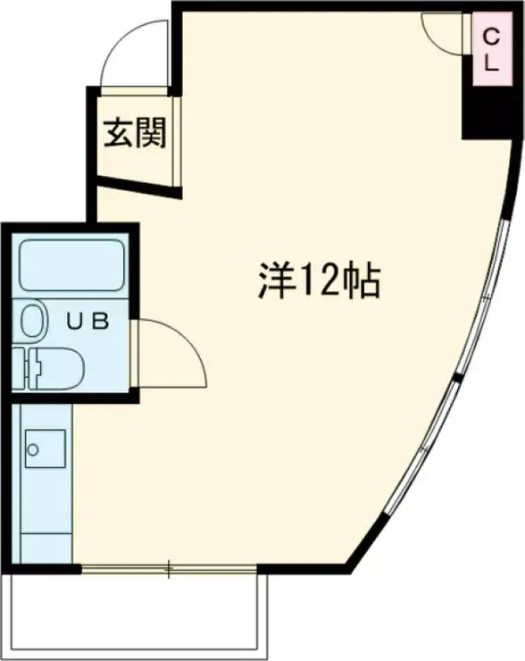 クロス・五本木 3階階 間取り