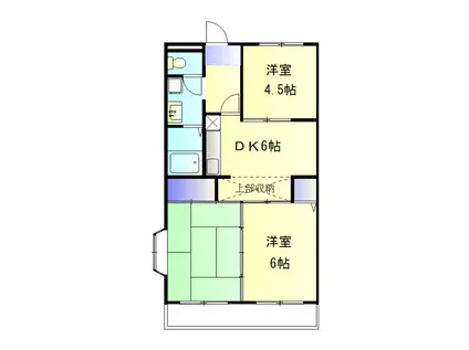 エスポワール南林間(3DK/1階)の間取り写真