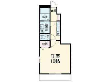 ZERO(1K/1階)の間取り写真