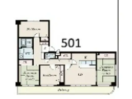 コスモリード八王子(4LDK/5階)の間取り写真