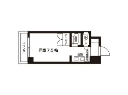 ブリーズⅢ(1K/3階)の間取り写真