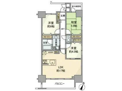 ベレッサ高尾ステーションビュー(3LDK/3階)の間取り写真