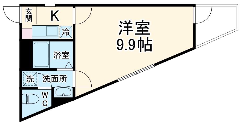 CLASSO春日部(1K/1階)の間取り写真