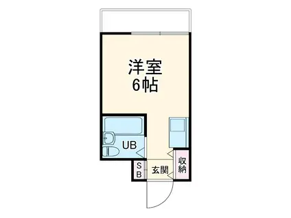 丸善ビル(ワンルーム/2階)の間取り写真