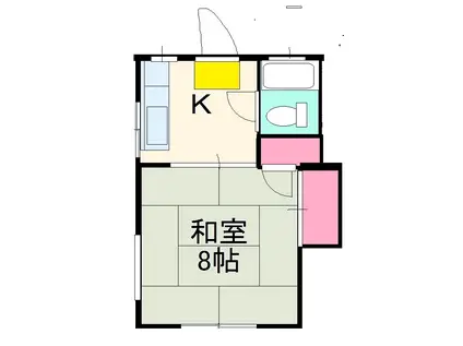 第2ユースコーポ(1K/2階)の間取り写真