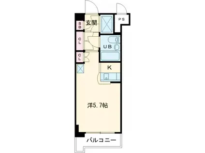 ワコーレ北千住(ワンルーム/1階)の間取り写真