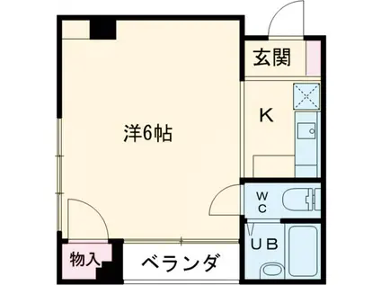 ヴィラ河本(ワンルーム/2階)の間取り写真