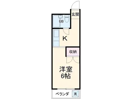 櫻井コーポ(ワンルーム/3階)の間取り写真