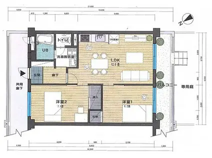 CASA MG(2LDK/3階)の間取り写真