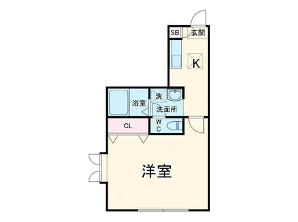 マリナイースト(1K/1階)の間取り写真