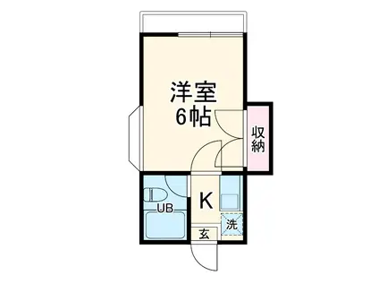 レオパレス北久里浜第11(ワンルーム/2階)の間取り写真