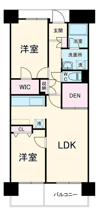 ルクレ川口ウエスト 7階階 間取り