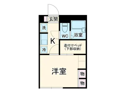 東海道本線 西焼津駅 徒歩23分 2階建 築22年(1K/1階)の間取り写真