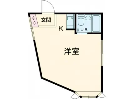 センチュリーコート(ワンルーム/1階)の間取り写真