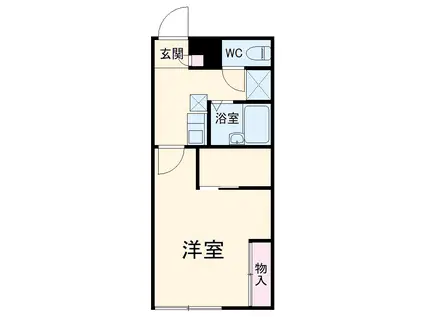 レオパレス蒲郡(1K/1階)の間取り写真