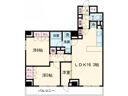 プレディアコート西葛西(2LDK/6階)の間取り写真