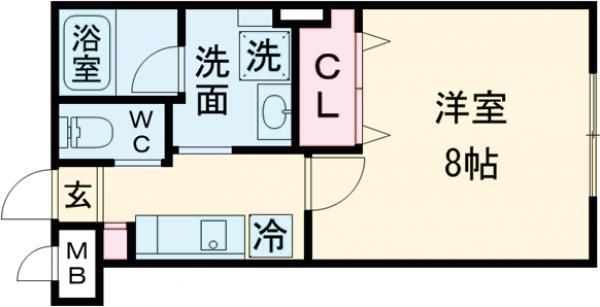 J-ARC上石神井(1K/2階)の間取り写真