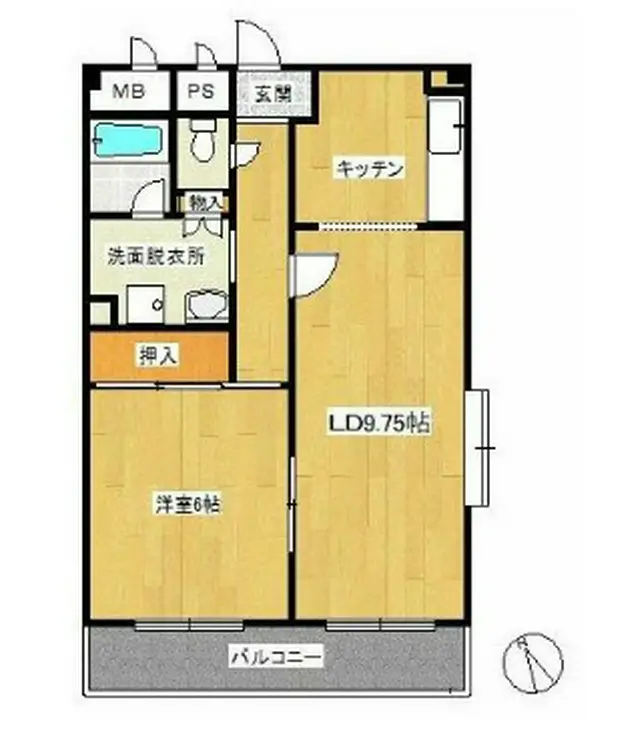 稲毛東ハイツ 3階階 間取り