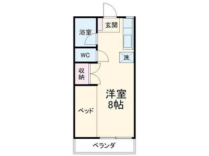 ドヌールKAWAKAMI(1DK/1階)の間取り写真