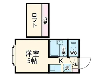 パンシオンみずほ台C棟(ワンルーム/1階)の間取り写真