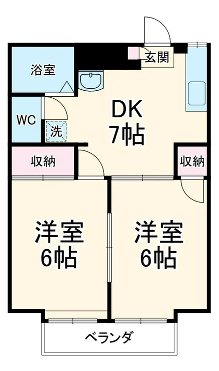 飯田ハイツ 1階階 間取り