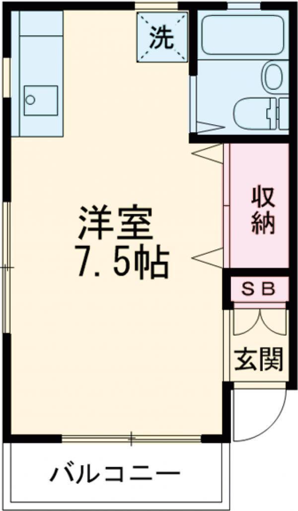 ドエル深大寺(ワンルーム/3階)の間取り写真